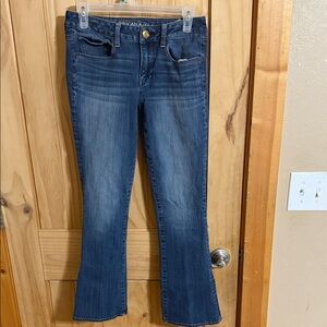 American Eagle Outfitters 360degree super stretch Blue Flare Jeans